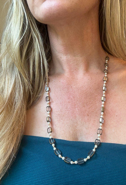 Elegant 23” Glass Bead Necklace