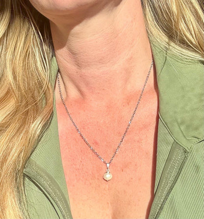 Intention Pearl Wish Jar Necklace - Manifestation Jewelry Gift