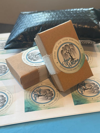 Blue Opal Pendant Necklace with Aquamarine Beads